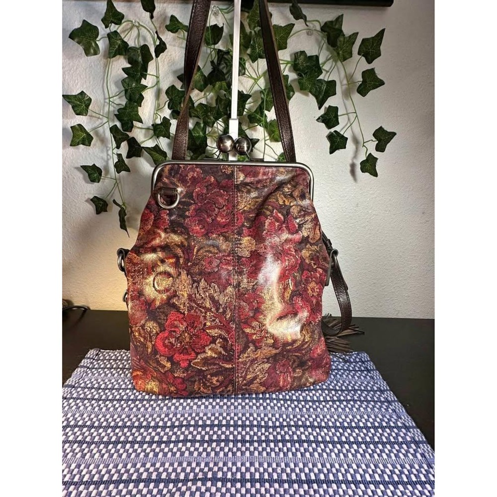 Patricia Nash Vintage Floral Brocade Fold Over Frame Bag